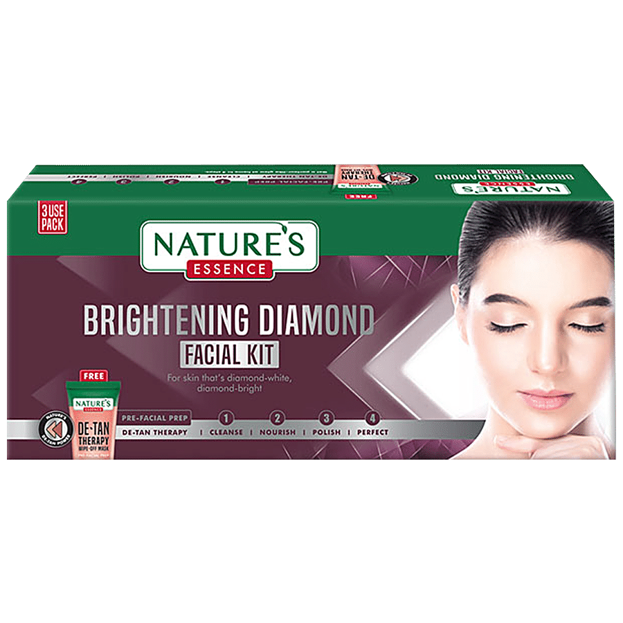 Natures Essence Brightening Diamond Facial Kit - Provides Radiant Skin