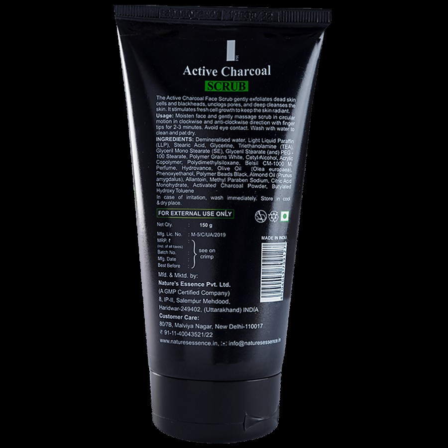 Natures Essence Active Charcoal Face Scrub