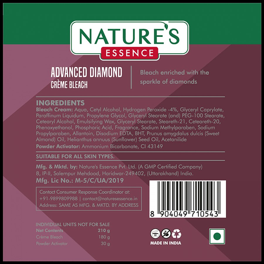 Natures Essence Advanced Diamond Creme Bleach - Lightens The Skin