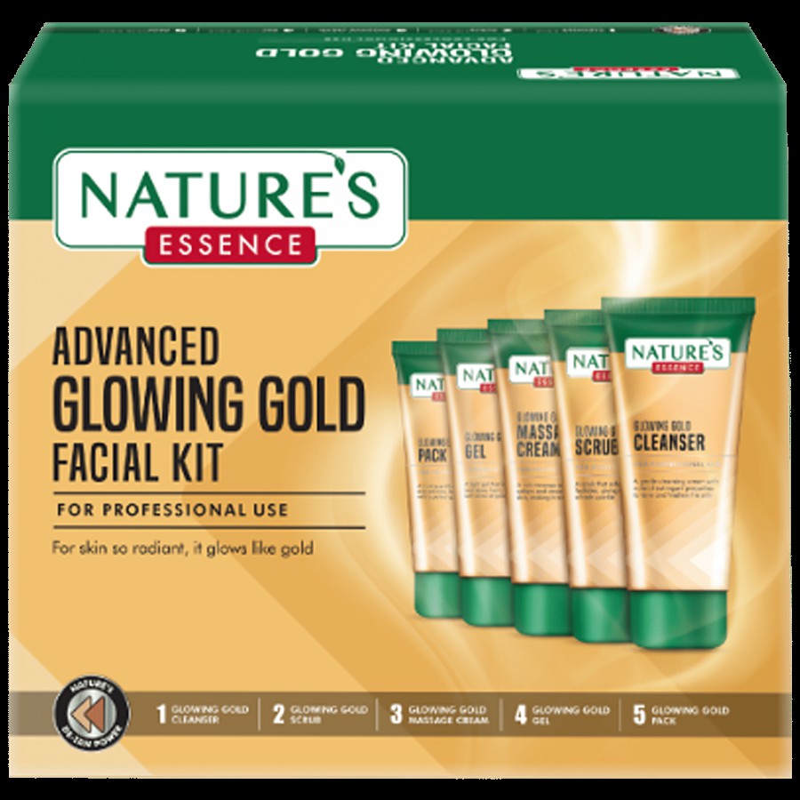 Natures Essence Advanced Glowing Gold Facial Kit - Cleanser