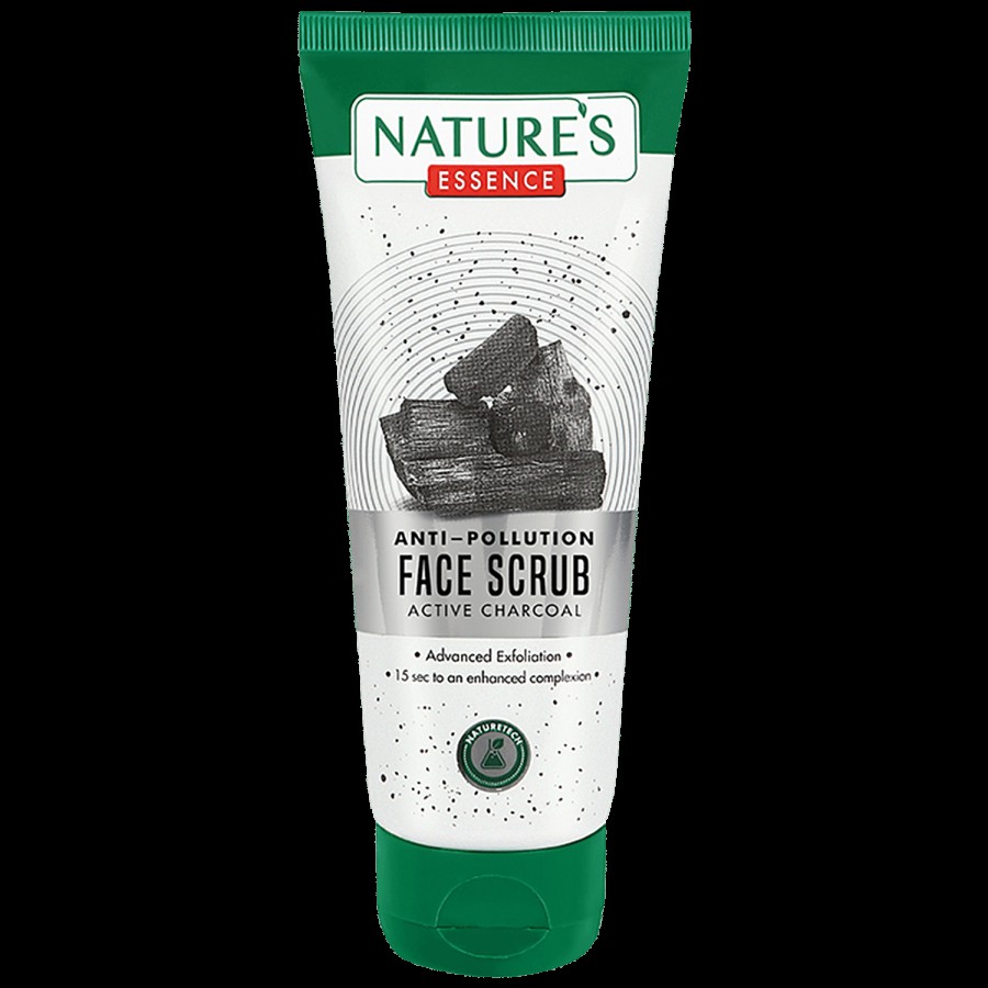 Natures Essence Anti-Pollution Face Scrub - Active Charcoal