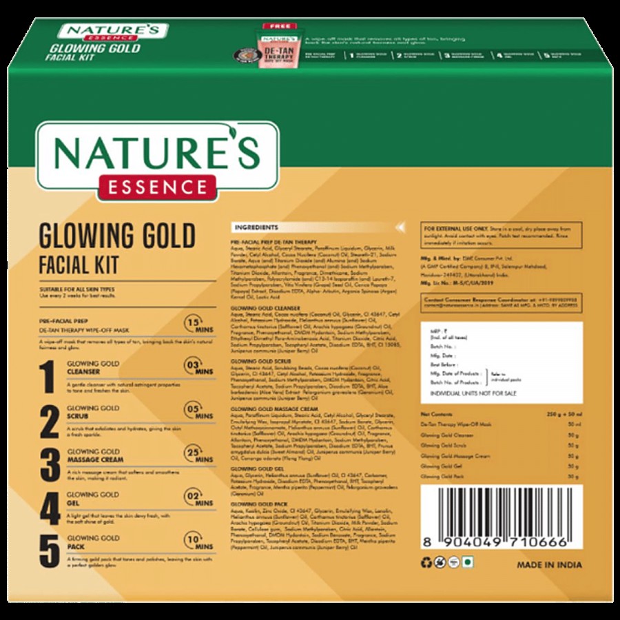 Natures Essence Glowing Gold Facial Kit