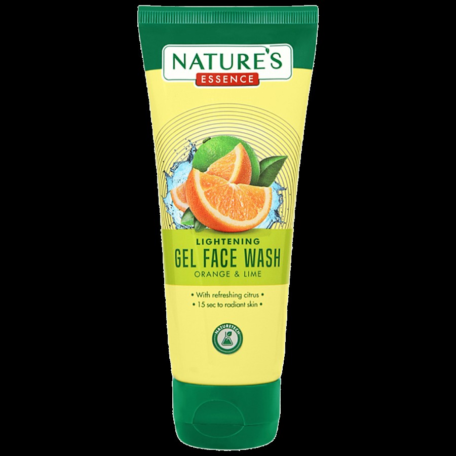 Natures Essence Lightening Gel Face Wash - Orange & Lime