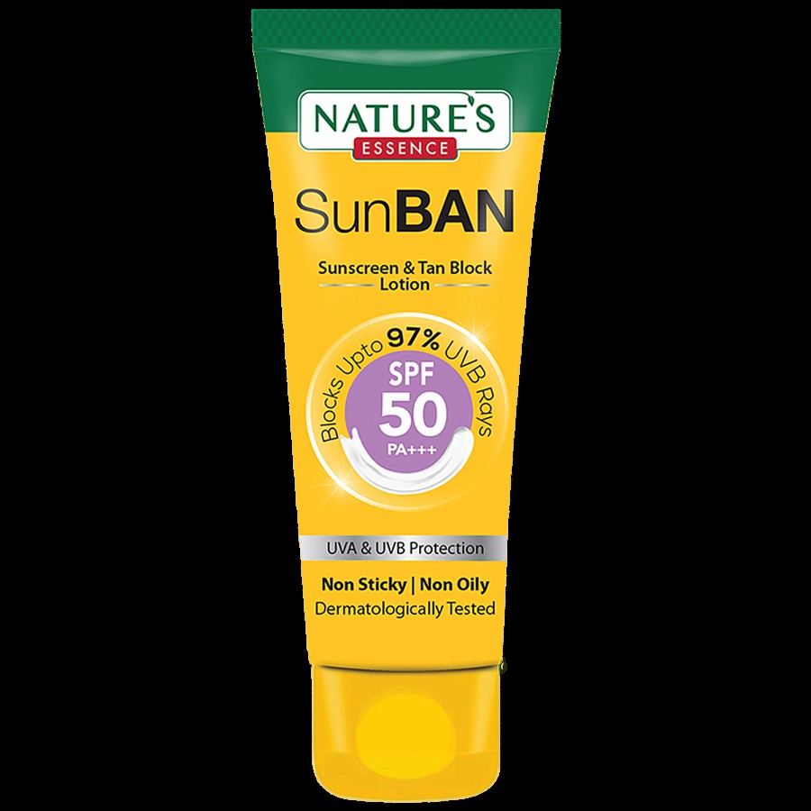 Natures Essence SunBan Sunscreen & Tan Block Lotion - SPF 50 PA+++