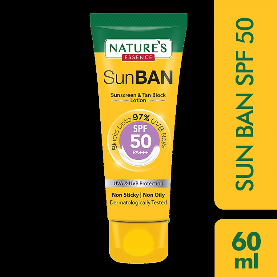 Natures Essence SunBan Sunscreen & Tan Block Lotion - SPF 50 PA+++