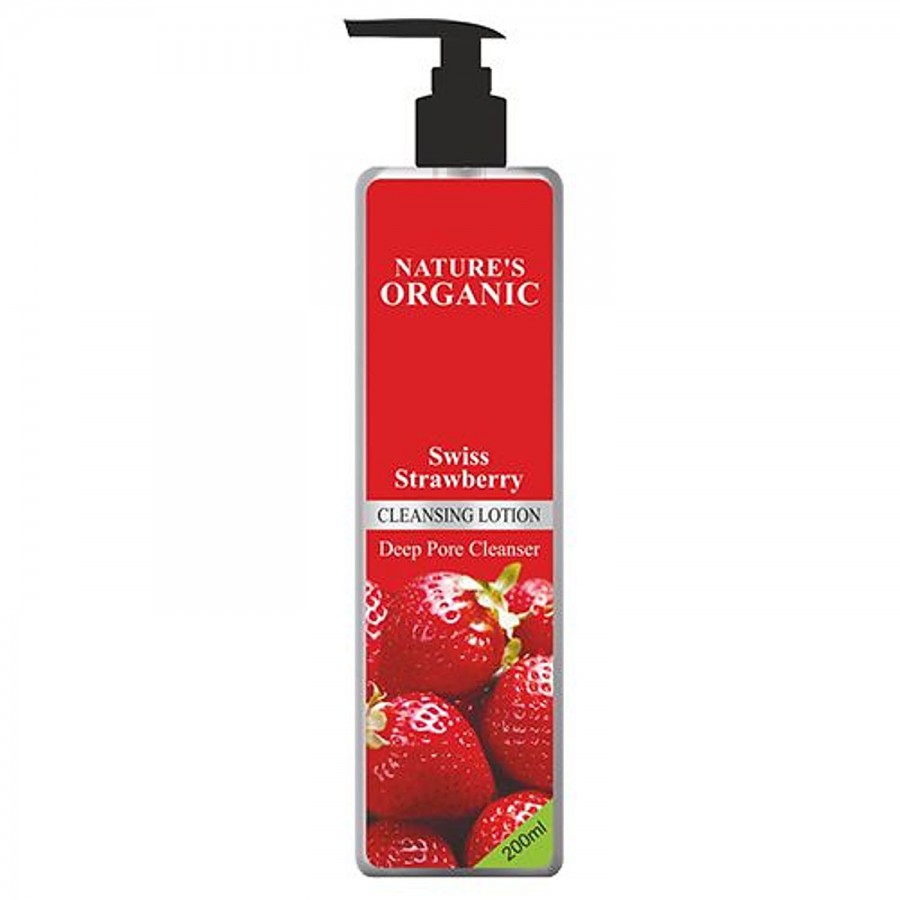 Natures Organic Swiss Strawberry Cleansing Lotion Deep Pore Cleanser