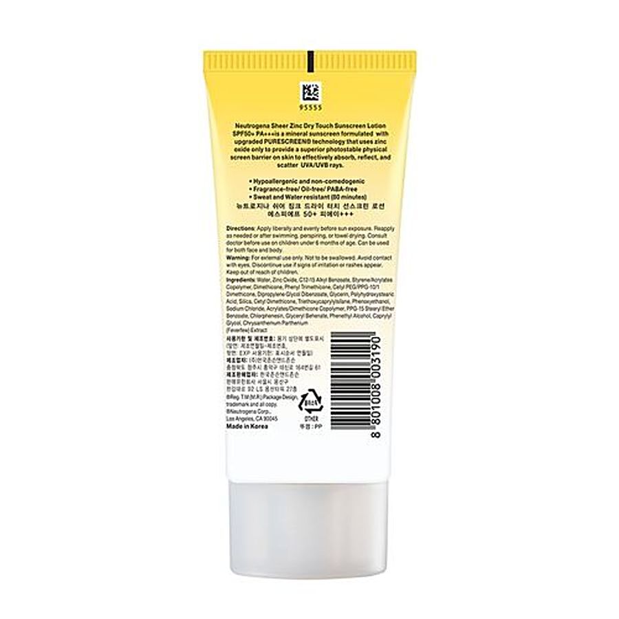 Neutrogena Sheer Zinc Dry Touch Sunscreen SPF50+