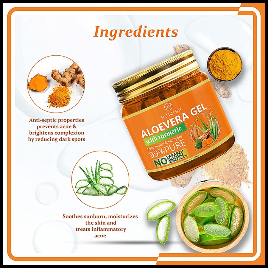 Newish Aloevera Gel - Enriched With Turmeric