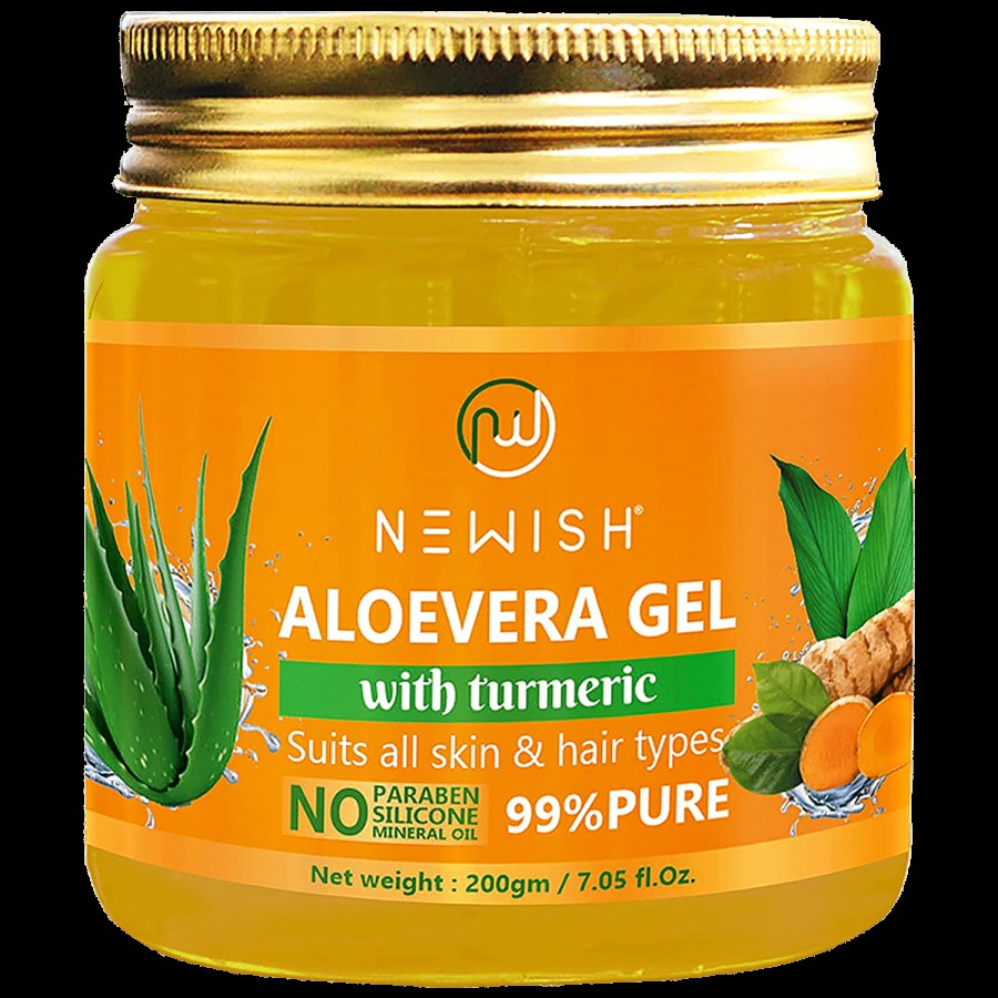 Newish Aloevera Gel - Enriched With Turmeric