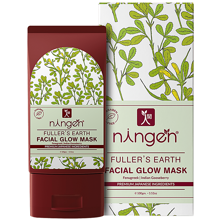 Ningen Fuller's Earth Facial Glow Mask - Fenugreek & Indian Gooseberry