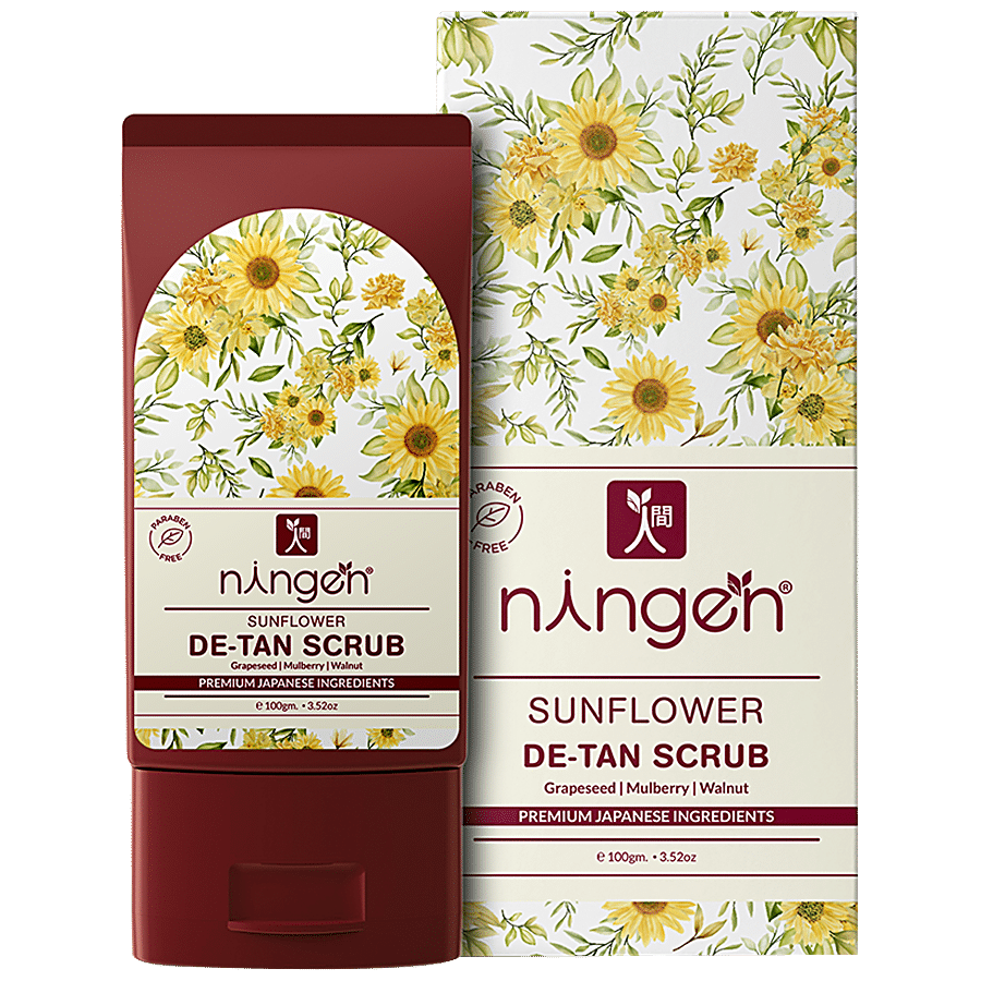 Ningen Sunflower De-Tan Scrub - Grapeseed