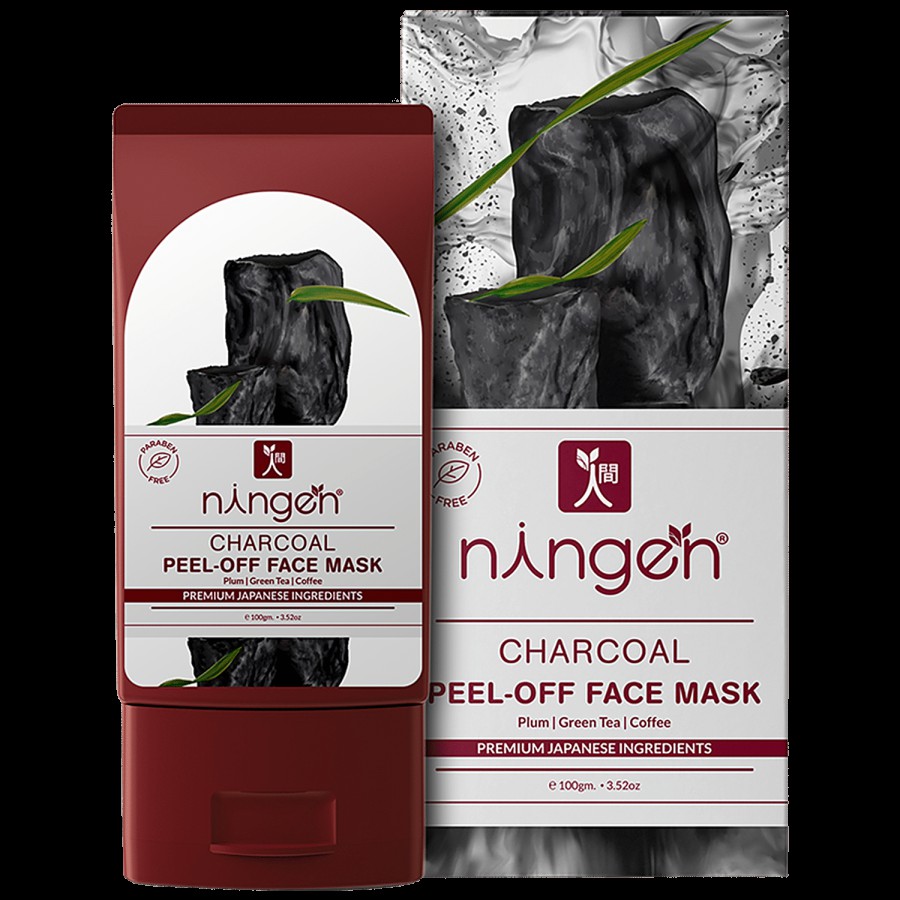 Ningen Charcoal Peel-Off Face Mask - Plum