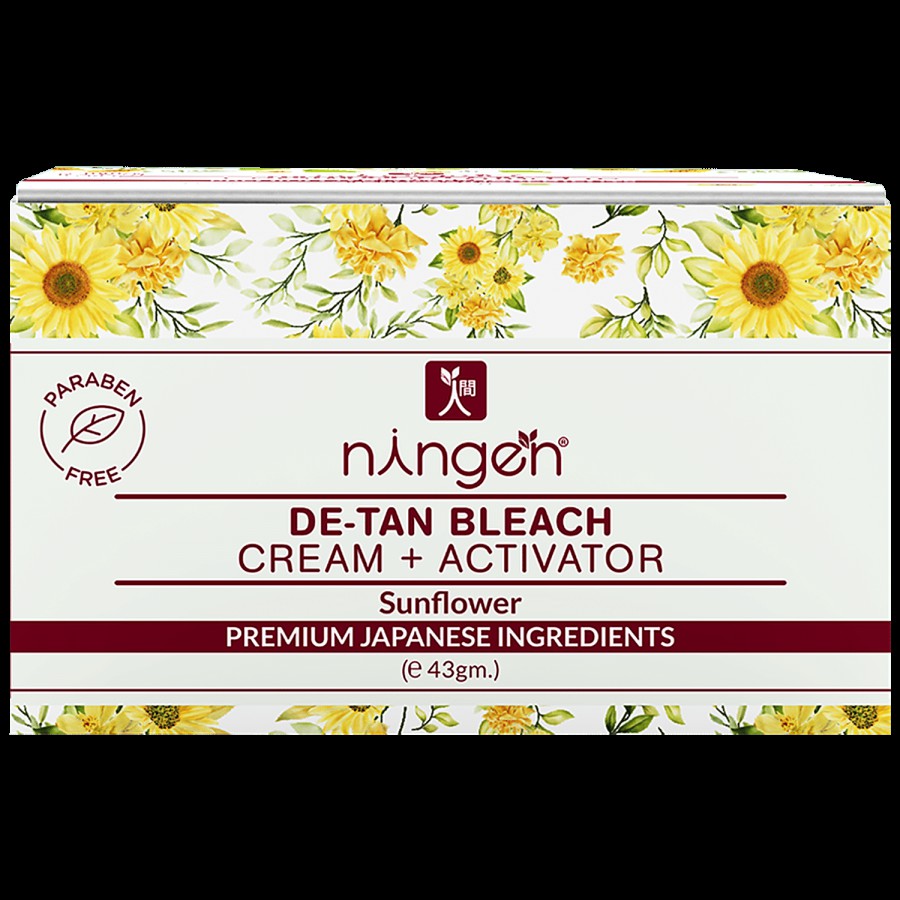 Ningen De-Tan Bleach Cream + Activator - Sunflower Extracts