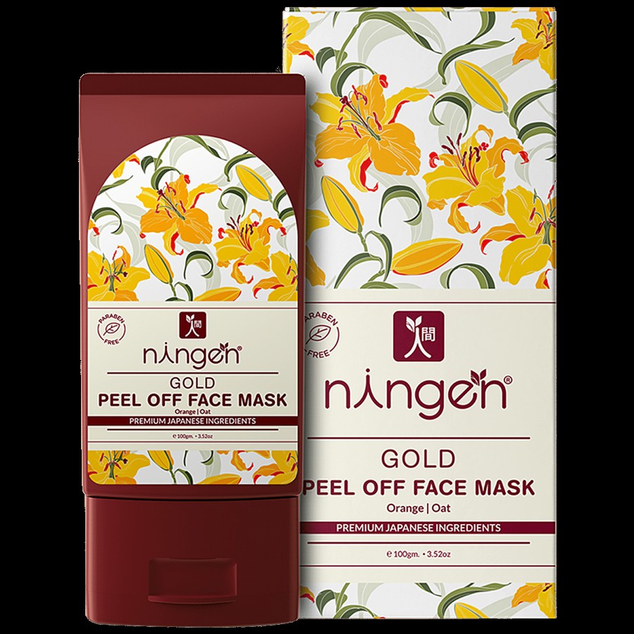 Ningen Gold Peel-Off Face Mask - Orange & Oats