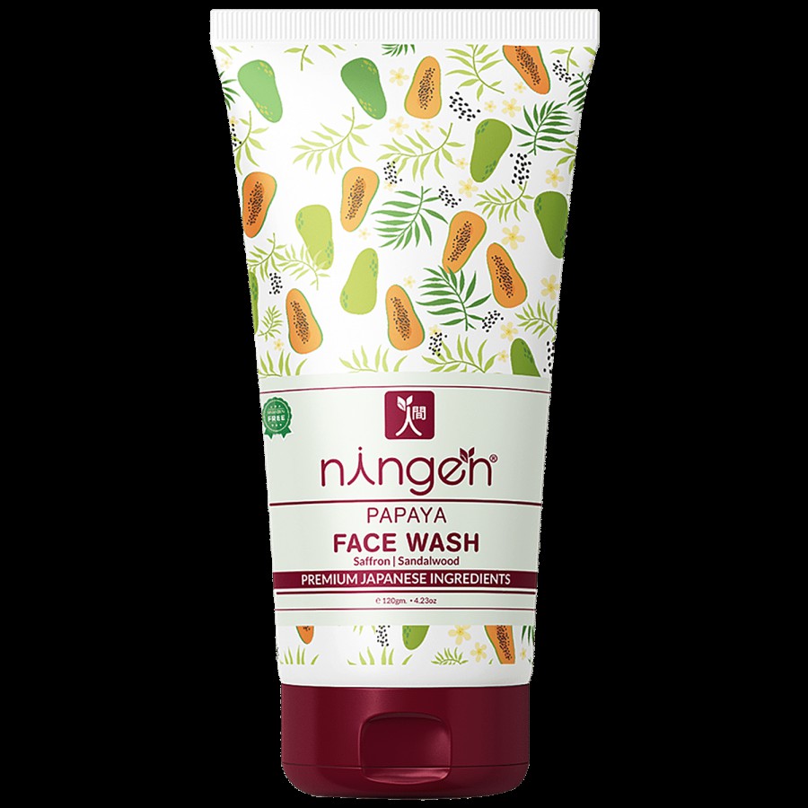 Ningen Papaya Face Wash - Saffron & Sandalwood