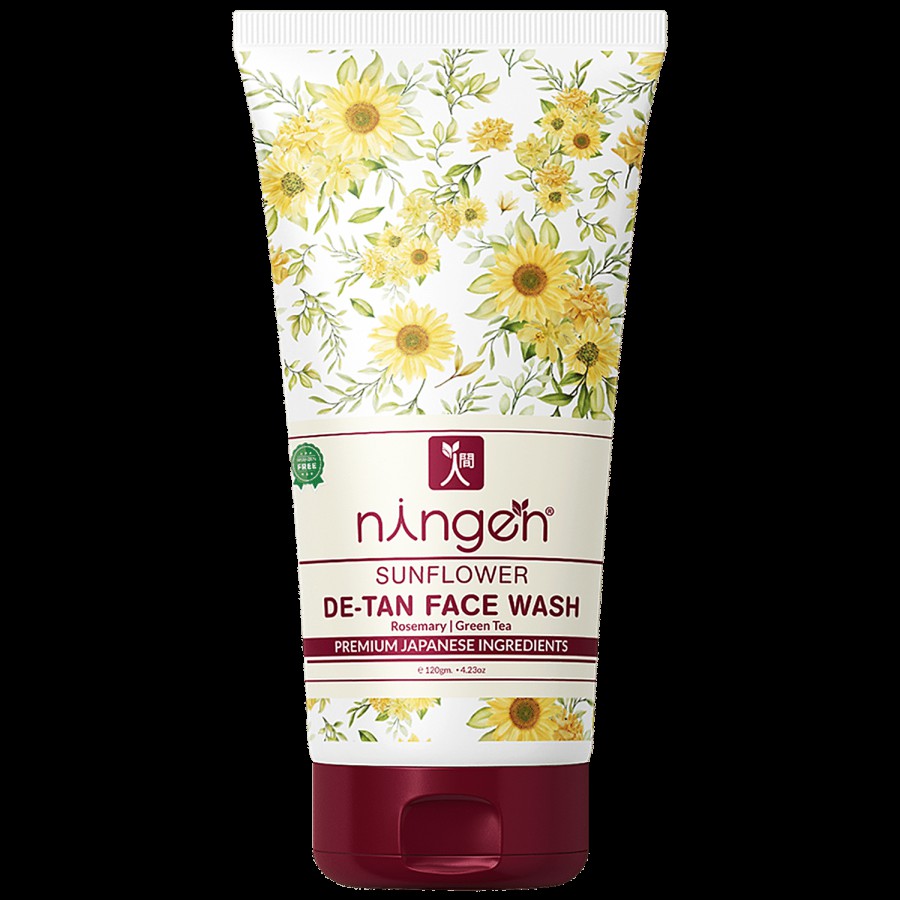 Ningen Sunflower De-Tan Face Wash - Rosemary & Green Tea