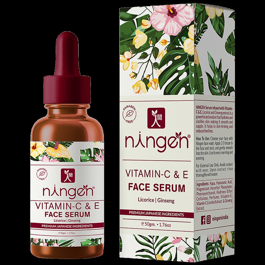 Ningen Vitamin C & E Face Serum - Licorice & Ginseng