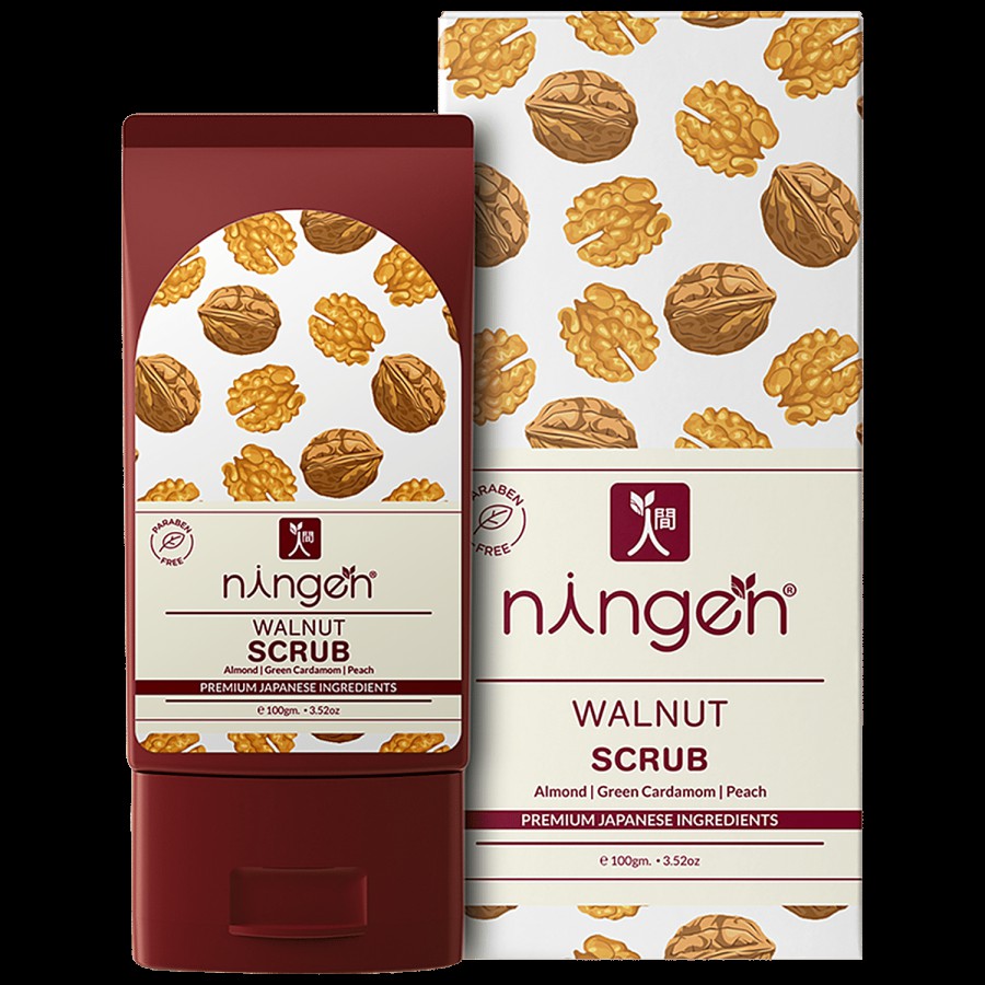 Ningen Walnut Face Scrub - Almond