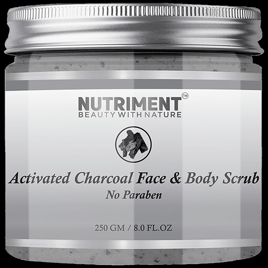 Nutriment Activated Charcoal Face & Body Scrub - Organic