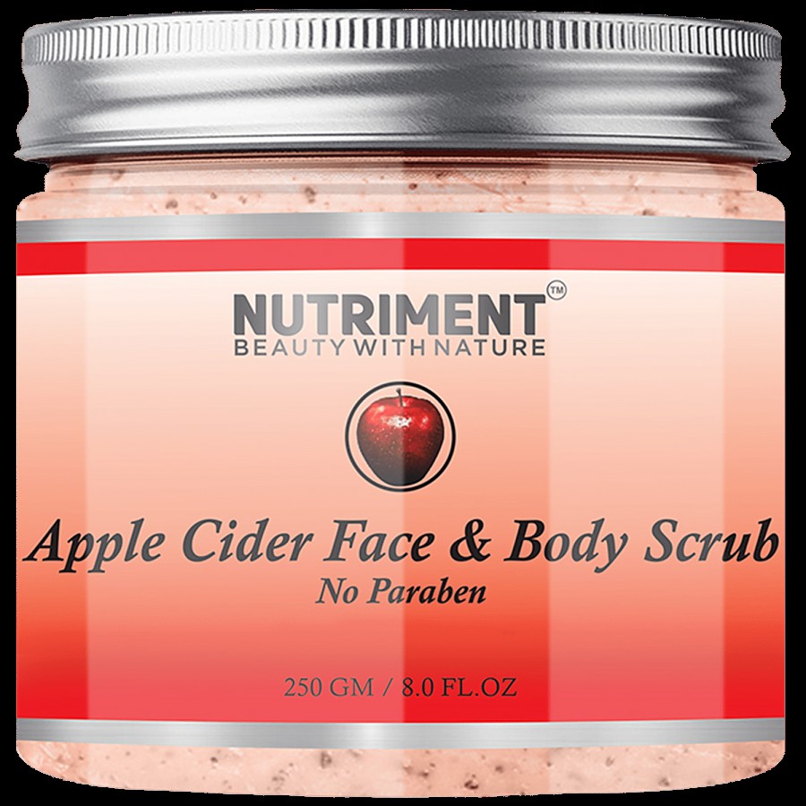 Nutriment Apple Cider Face & Body Scrub - Organic & Paraben Free