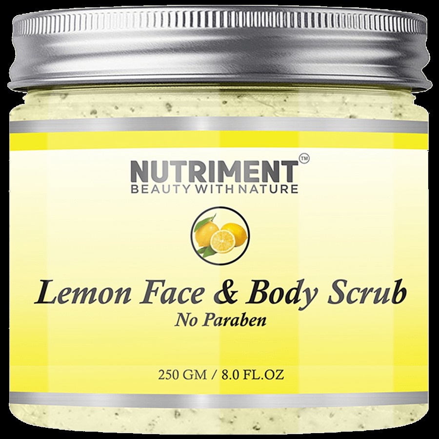 Nutriment Lemon Face & Body Scrub  For Tan Removal & Exfoliation