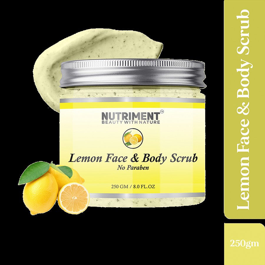 Nutriment Lemon Face & Body Scrub  For Tan Removal & Exfoliation