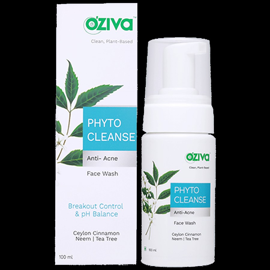 O'ZIVA Phyto Cleanse Anti-Acne Face Wash - With Phyto Niacinamide