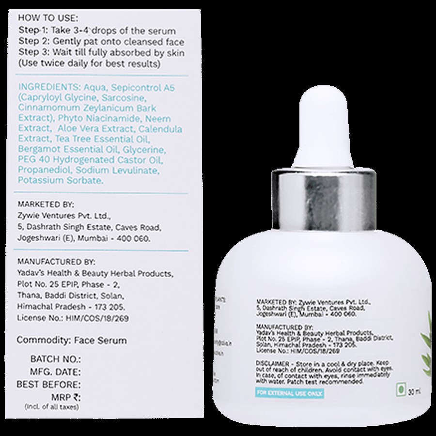 O'ZIVA Phyto Cleanse Face Serum - Anti Acne With Phyto Niacinamide