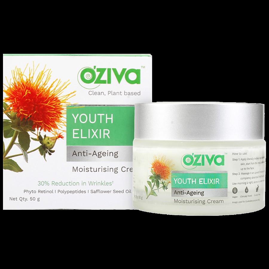 O'ZIVA Youth Elixir Anti-Ageing Moisturising Cream - For Wrinkle Reduction & Skin Tightening