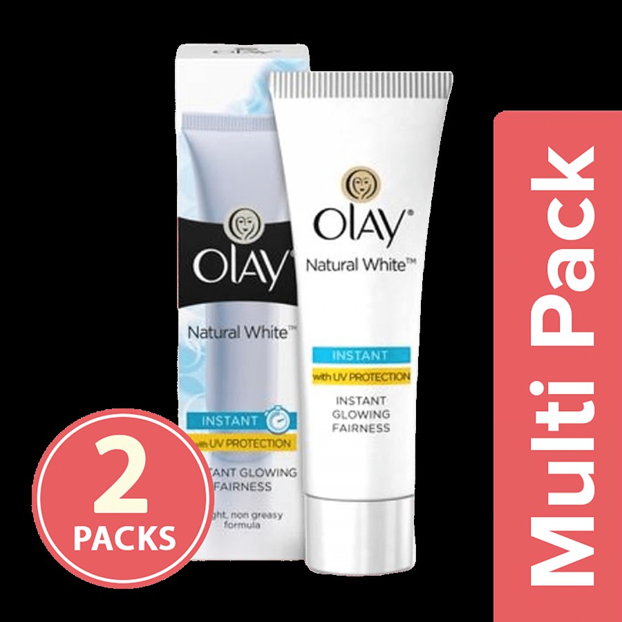 Olay Natural White - Light Instant Glowing Fairness Skin Cream Serum