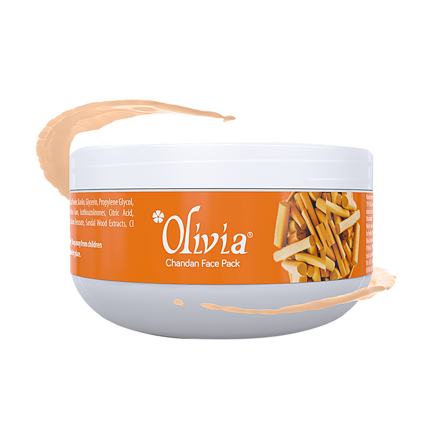 Olivia Herbal Face Pack With Chandan Extracts Natural Skin Care For Glowing Skin