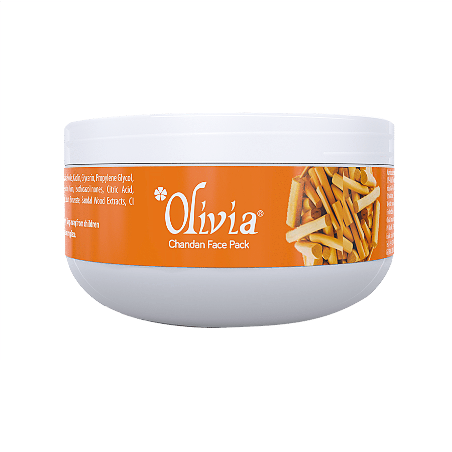 Olivia Herbal Face Pack With Chandan Extracts Natural Skin Care For Glowing Skin