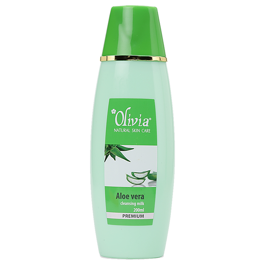 Olivia Natural Skin Care Aloe Vera Cleansing Milk - Premium Refreshing Leaves