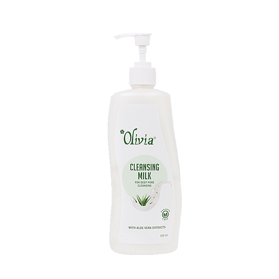 Olivia Natural Skin Care Aloevera Cleansing Milk - Premium Refreshing Leaves