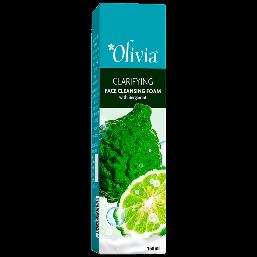 Olivia Clarifying Face Cleansing Foam With Bergamot - Brightens The Skin