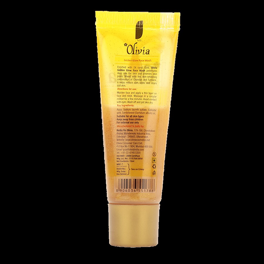 Olivia Gold Glow Face Wash For Radiant Skin With Gold