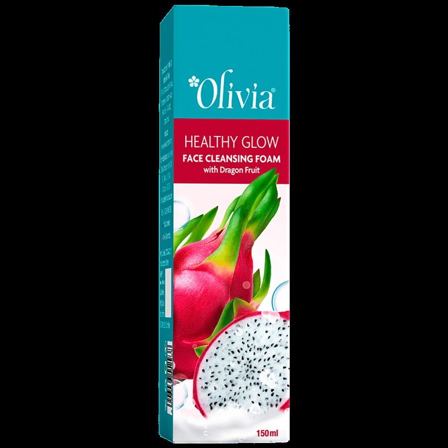 Olivia Healthy Glow Face Cleansing Foam With Dragon Fruit - Rich In Vitamin C & Antioxidants