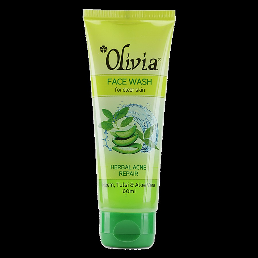 Olivia Herbal Acne Repair Face Wash For Clear Skin With Neem