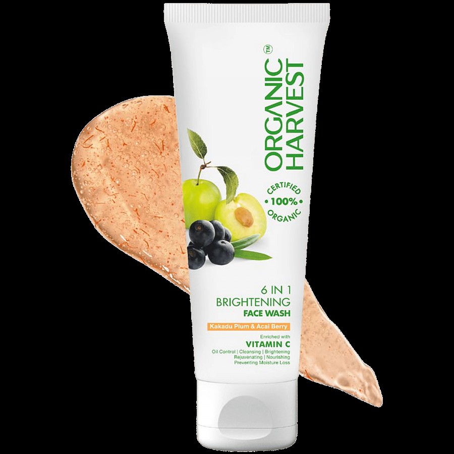 Organic Harvest 6-In-1 Face Wash - Sulphate Free