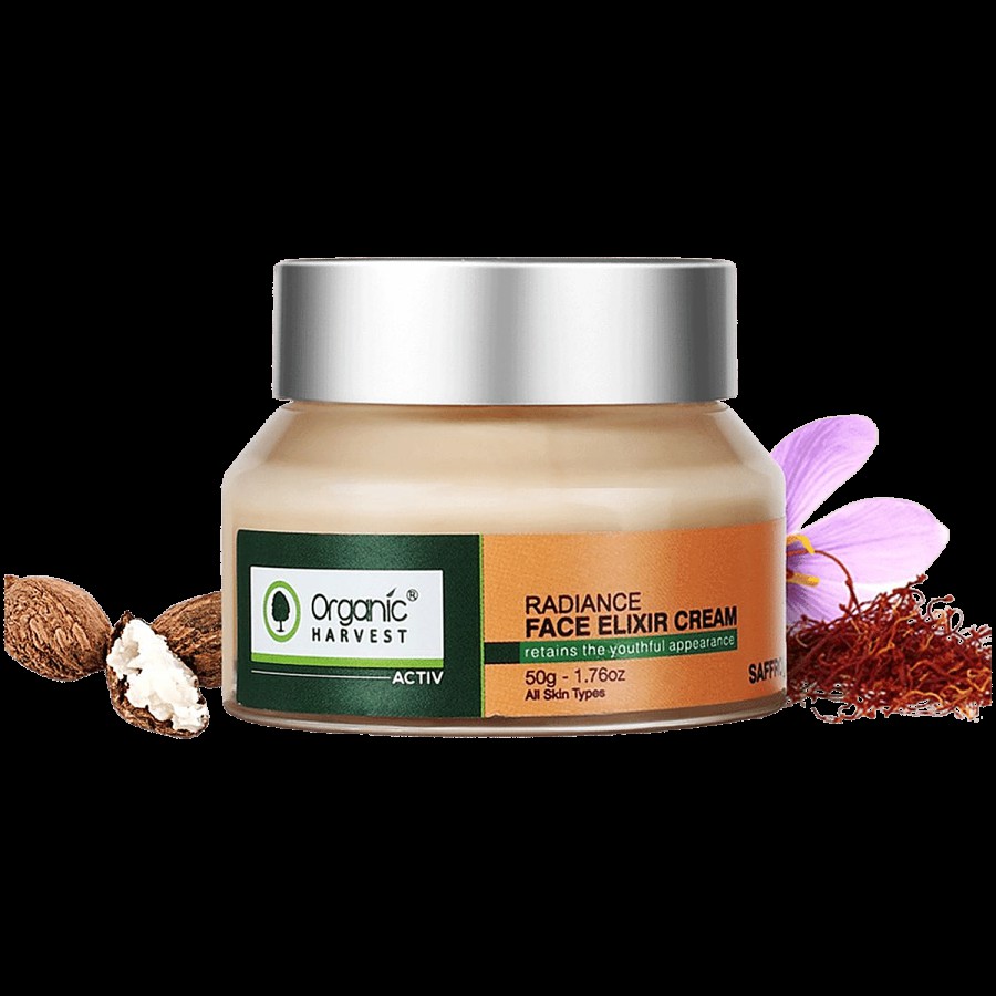 Organic Harvest Active Range Radiance Face Elixir Cream