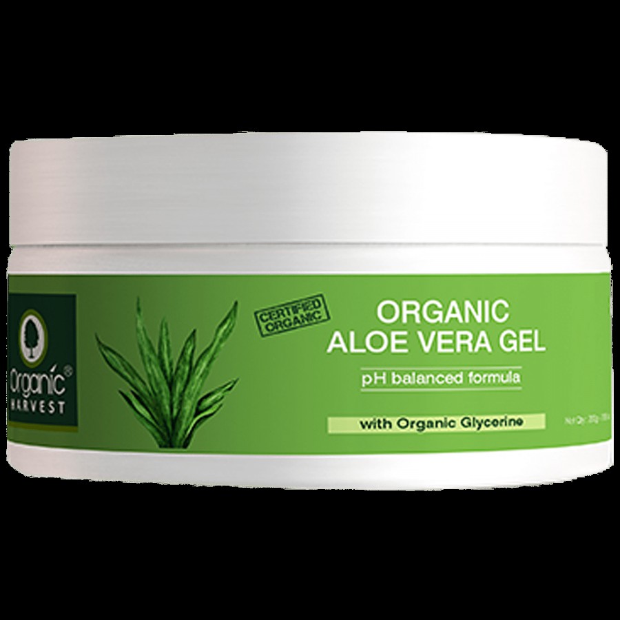 Organic Harvest Aloe Vera Gel - Enriched With 100% Pure Extracts & Glycerine