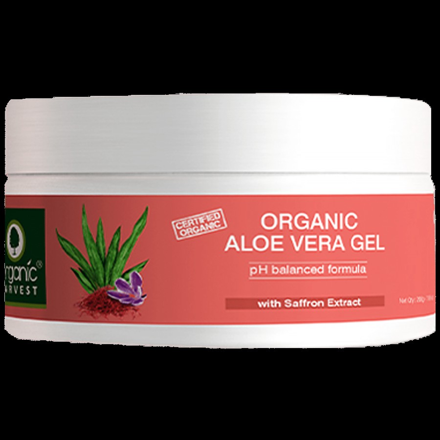 Organic Harvest Aloe Vera Gel - Enriched With Saffron Extracts