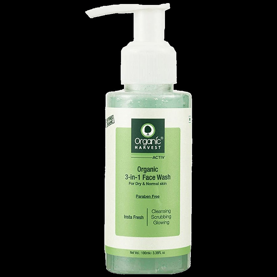 Organic Harvest Organic Harvest 3-in-1 Face Wash for Dry and Normal Skin