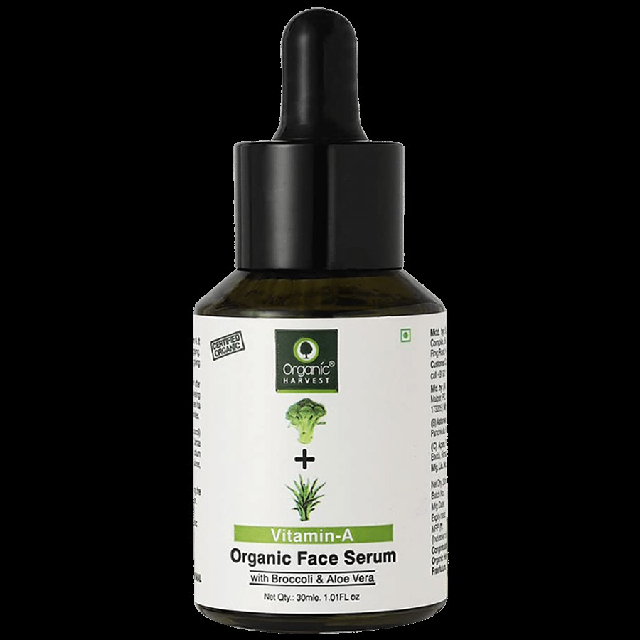 Organic Harvest Organic Harvest Vitamin A Face Serum with Broccoli & Aloe Vera Ideal for Dry Skin