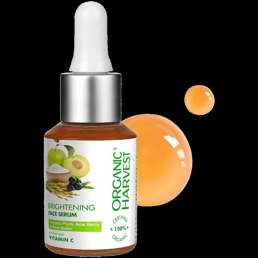 Organic Harvest Skin Illuminate Vitamin C Face Serum - Acai Berry & Daisy Flower