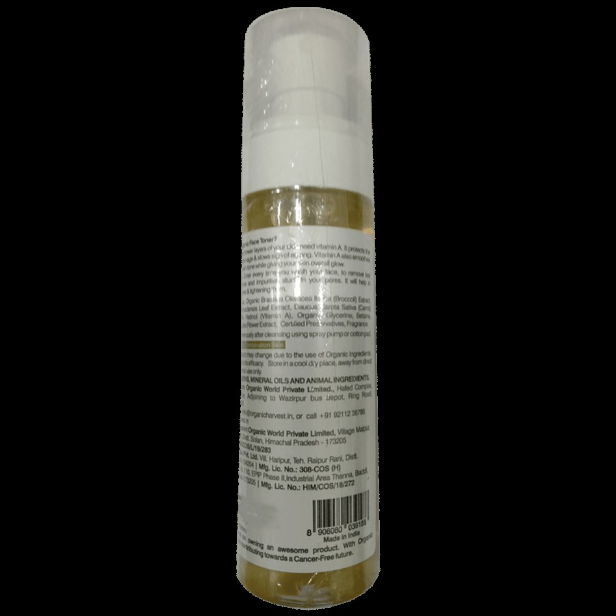 Organic Harvest Vitamin A Face Toner with Broccoli & Aloe Vera