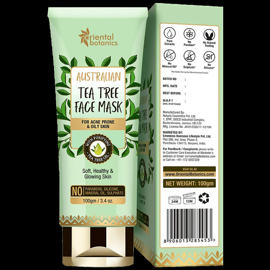 Oriental Botanics Australian Tea Tree Anti Acne Face Mask