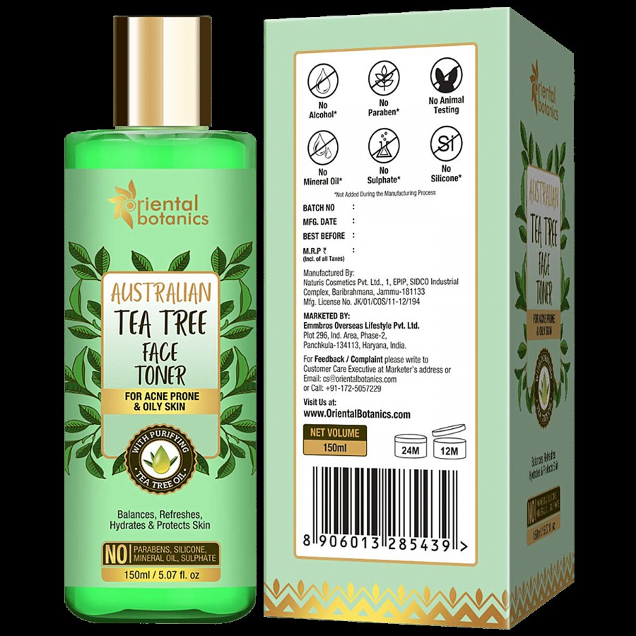 Oriental Botanics Australian Tea Tree Anti Acne Face Toner