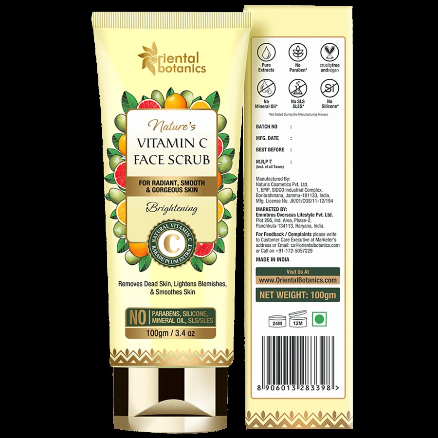 Oriental Botanics Nature's - Vitamin C Brightening Face Scrub