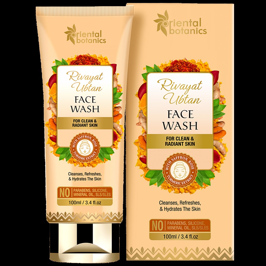 Oriental Botanics Rivayat Ubtan Face Wash - For Clean & Radiant Skin